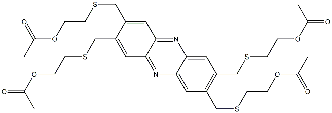 Tetraacetic acid (phenazine-2,3,7,8-tetryl)tetrakis(methylenethioethylene) ester Struktur