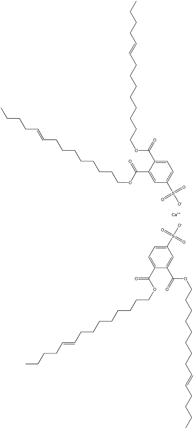 Bis[3,4-di(9-tetradecenyloxycarbonyl)benzenesulfonic acid]calcium salt Struktur