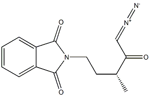 (-)-N-[(R)-5-Diazo-3-methyl-4-oxopentyl]phthalimide Struktur