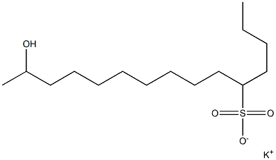 14-Hydroxypentadecane-5-sulfonic acid potassium salt Struktur