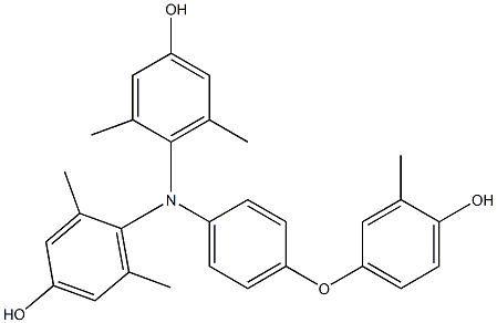 N,N-Bis(4-hydroxy-2,6-dimethylphenyl)-4-(4-hydroxy-3-methylphenoxy)benzenamine Struktur