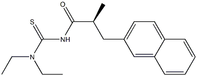 (+)-1,1-Diethyl-3-[(S)-2-methyl-3-(2-naphtyl)propionyl]thiourea Struktur