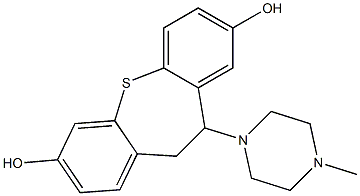 3,8-Dihydroxy-10-(4-methylpiperazino)-10,11-dihydrodibenzo[b,f]thiepin Struktur