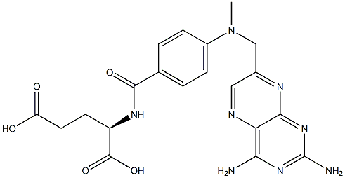 N-[4-[[(2,4-Diaminopteridin-7-yl)methyl]methylamino]benzoyl]-D-glutamic acid Struktur