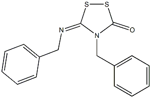 4-Benzyl-5-(benzylimino)-1,2,4-dithiazolidin-3-one Struktur