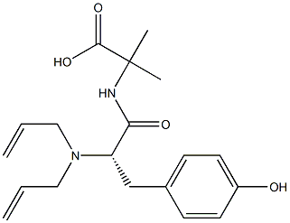 N-(N,N-Diallyl-L-tyrosyl)-2-methyl-L-alanine Struktur