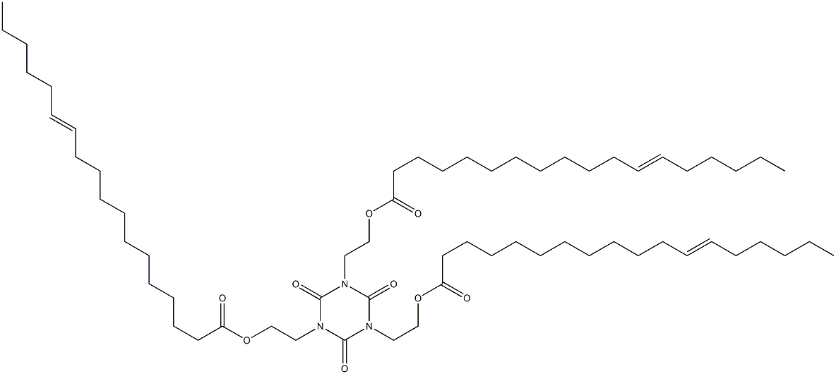 1,3,5-Tris[2-(12-octadecenoyloxy)ethyl]hexahydro-1,3,5-triazine-2,4,6-trione Struktur