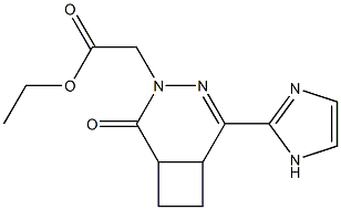 4,5-Ethylene-3-(1H-imidazol-2-yl)-5,6-dihydro-6-oxopyridazine-1(4H)-acetic acid ethyl ester Struktur