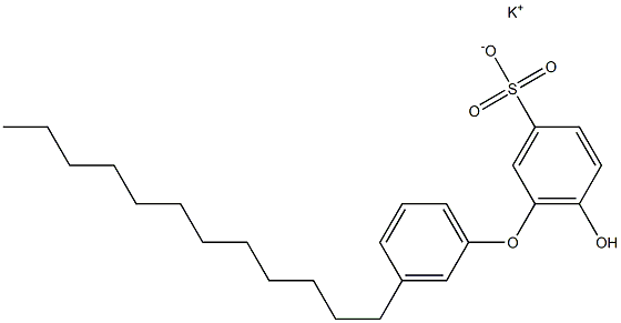 6-Hydroxy-3'-dodecyl[oxybisbenzene]-3-sulfonic acid potassium salt Struktur