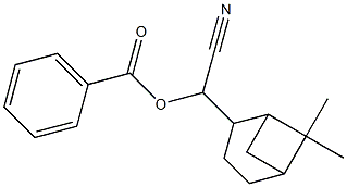 Benzoic acid cyano(6,6-dimethylbicyclo[3.1.1]heptan-2-yl)methyl ester Struktur