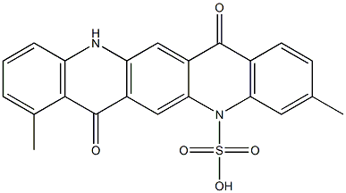 5,7,12,14-Tetrahydro-3,8-dimethyl-7,14-dioxoquino[2,3-b]acridine-5-sulfonic acid Struktur