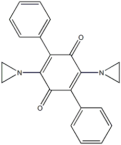 3,6-Diphenyl-2,5-di(1-aziridinyl)-p-benzoquinone Struktur