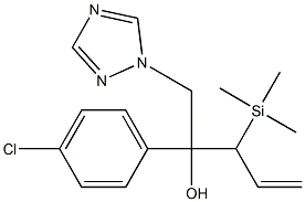 1-(4-Chlorophenyl)-1-[1-(trimethylsilyl)-2-propenyl]-2-(1H-1,2,4-triazol-1-yl)ethanol Struktur