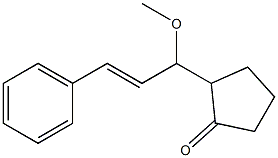 2-(1-Methoxy-3-phenyl-2-propenyl)cyclopentanone Struktur