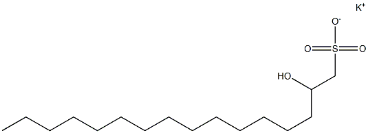 2-Hydroxyhexadecane-1-sulfonic acid potassium salt Struktur