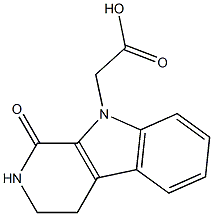 1,2,3,4-Tetrahydro-1-oxo-9H-pyrido[3,4-b]indole-9-acetic acid Struktur