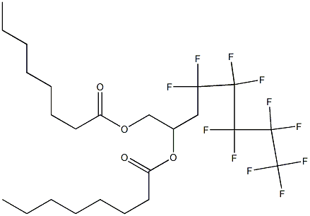 Dioctanoic acid 4,4,5,5,6,6,7,7,8,8,8-undecafluoro-1,2-octanediyl ester Struktur