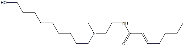 N-[2-[N-(9-Hydroxynonyl)-N-methylamino]ethyl]-2-heptenamide Struktur