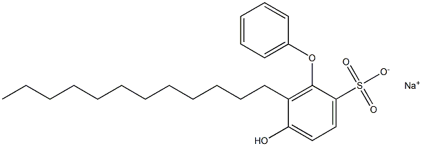 5-Hydroxy-6-dodecyl[oxybisbenzene]-2-sulfonic acid sodium salt Struktur