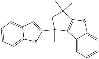 2,3-Dihydro-1,3,3-trimethyl-1-(1-benzothiophen-2-yl)-1H-cyclopenta[b][1]benzothiophene Struktur