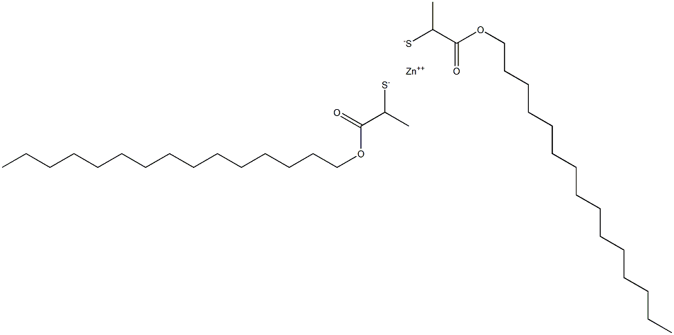 Zinc bis[1-(pentadecyloxycarbonyl)ethanethiolate] Struktur