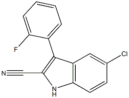 3-(o-Fluorophenyl)-5-chloro-1H-indole-2-carbonitrile Struktur