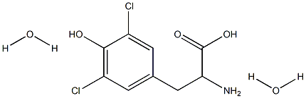 3,5-Dichloro-DL-tyrosine dihydrate Struktur