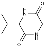 3-Isopropyl-2,5-piperazinedione Struktur