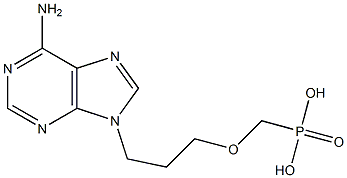 [3-(6-Amino-9H-purin-9-yl)propoxy]methylphosphonic acid Struktur