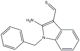 1-Benzyl-2-amino-1H-indole-3-carbothialdehyde Struktur