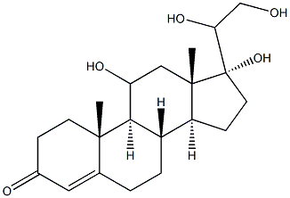 11,17,20,21-Tetrahydroxypregn-4-en-3-one Struktur