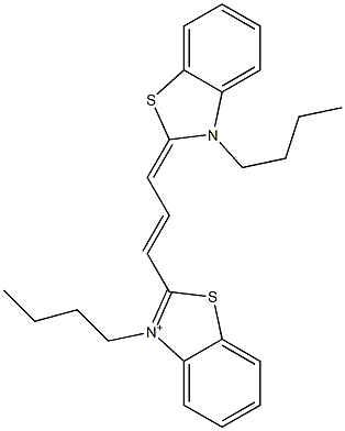 3-Butyl-2-[3-[3-butylbenzothiazol-2(3H)-ylidene]-1-propenyl]benzothiazol-3-ium Struktur