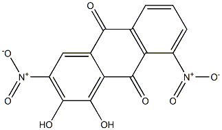 1,2-Dihydroxy-3,8-dinitroanthraquinone Struktur