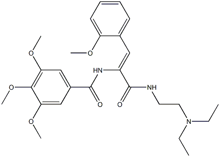 N-[2-(Diethylamino)ethyl]-3-(2-methoxyphenyl)-2-(3,4,5-trimethoxybenzoylamino)-2-propenamide Struktur