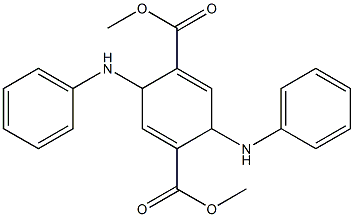 3,6-Dianilino-1,4-cyclohexadiene-1,4-dicarboxylic acid dimethyl ester Struktur