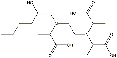 3-(1-Carboxyethyl)-6-(2-hydroxy-5-hexenyl)-2,7-dimethyl-3,6-diazaoctanedioic acid Struktur