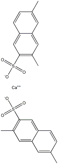 Bis(3,6-dimethyl-2-naphthalenesulfonic acid)calcium salt Struktur