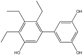 4',5',6'-Triethyl-1,1'-biphenyl-3,3',5-triol Struktur