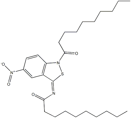 5-Nitro-1-decanoyl-3(1H)-decanoylimino-2,1-benzisothiazole Struktur