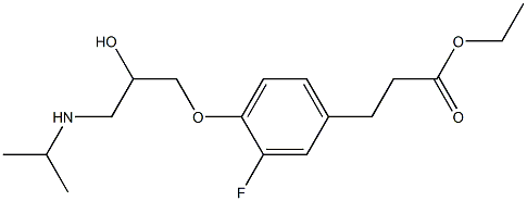 3-[3-Fluoro-4-(2-hydroxy-3-isopropylaminopropoxy)phenyl]propanoic acid ethyl ester Struktur