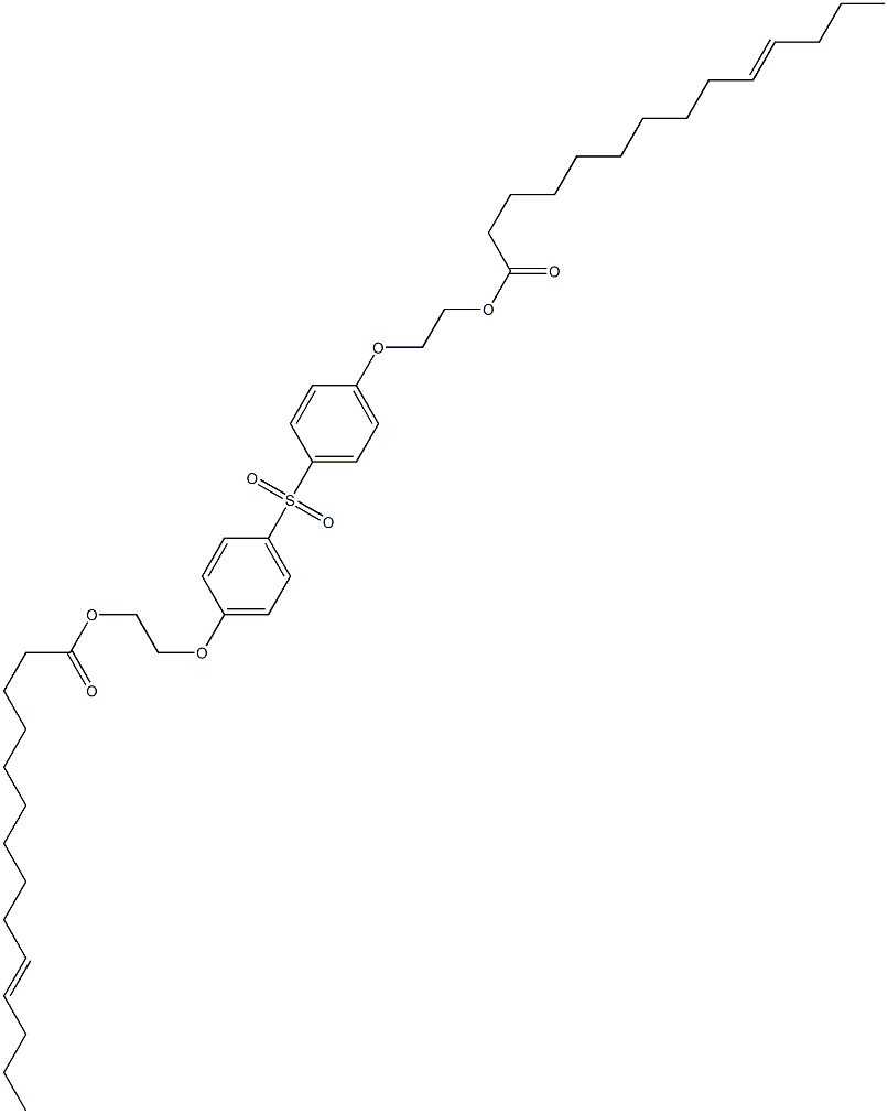 Bis[4-[2-(10-tetradecenoyloxy)ethoxy]phenyl] sulfone Struktur