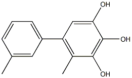 4-Methyl-5-(3-methylphenyl)benzene-1,2,3-triol Struktur