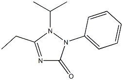 1-Isopropyl-5-ethyl-2-phenyl-1,2-dihydro-3H-1,2,4-triazol-3-one Struktur