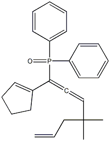 1-(1-Cyclopentenyl)-1-(diphenylphosphinyl)-4,4-dimethyl-1,2,6-heptatriene Struktur