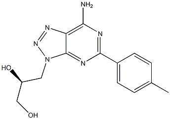 (S)-3-[7-Amino-5-(p-tolyl)-3H-1,2,3-triazolo[4,5-d]pyrimidin-3-yl]propane-1,2-diol Struktur