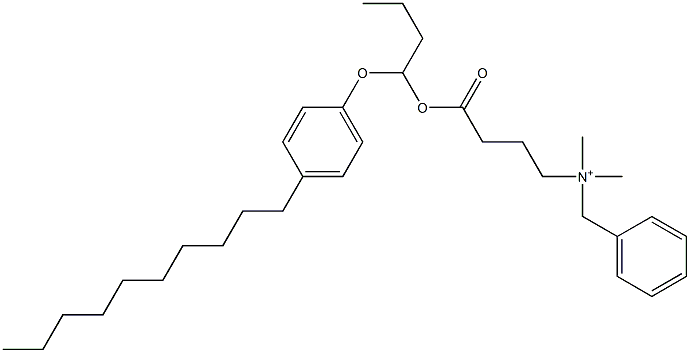 N,N-Dimethyl-N-benzyl-N-[3-[[1-(4-decylphenyloxy)butyl]oxycarbonyl]propyl]aminium Struktur