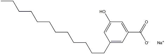 3-Dodecyl-5-hydroxybenzoic acid sodium salt Struktur