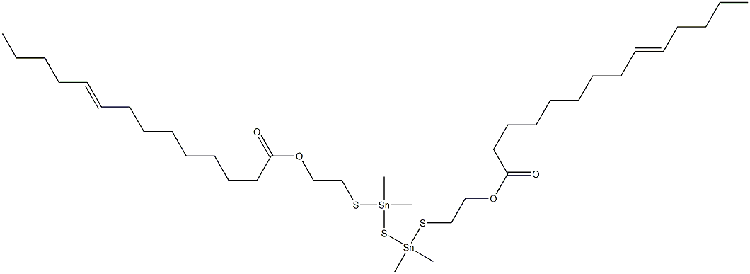 Bis[dimethyl[[2-(8-tridecenylcarbonyloxy)ethyl]thio]stannyl] sulfide Struktur