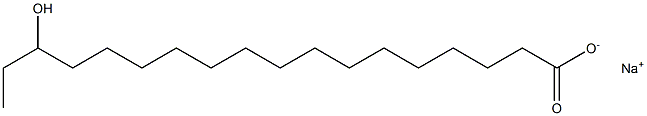 16-Hydroxystearic acid sodium salt Struktur