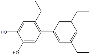 4-Ethyl-5-(3,5-diethylphenyl)benzene-1,2-diol Struktur